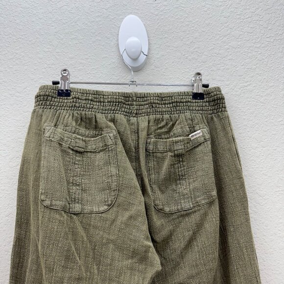 Ripcurl Classic Surf Green Poplin Cotton Crepe Beach Pants GPANE9 Womens Small - Picture 5 of 10